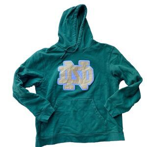 Adidas Notre Dame Green Fighting Irish Hoodie Pullover Sweatshirt Men’s Large